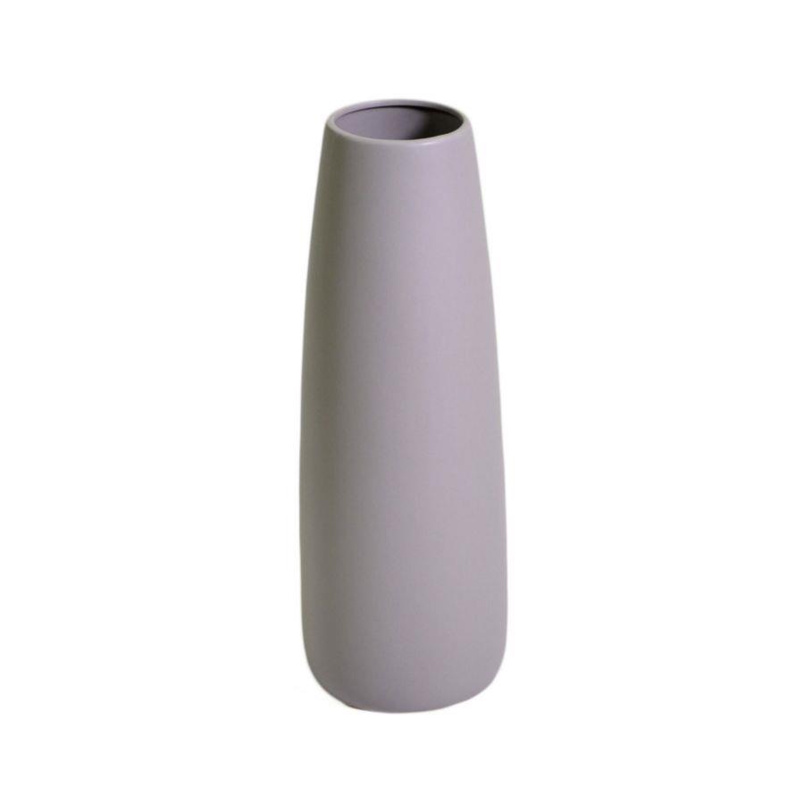 Vaso Ceramica Bombato Tortora 16x44,5 cm