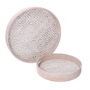 Vassoio tondo in legno naturale 1-2 cmø40h5