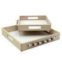 Vassoio in legno lignum 1-2 cm30x30h5