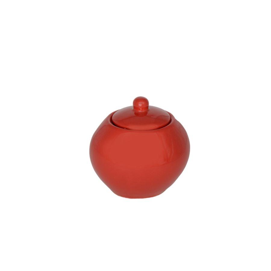 Zuccheriera Rossa Juliet 11x9x10 cm - Effetto Porcellana - Materiale Ceramica