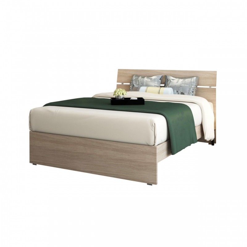 Letto una piazza e mezza  per camera colore Olmo cm 200x131xH 98