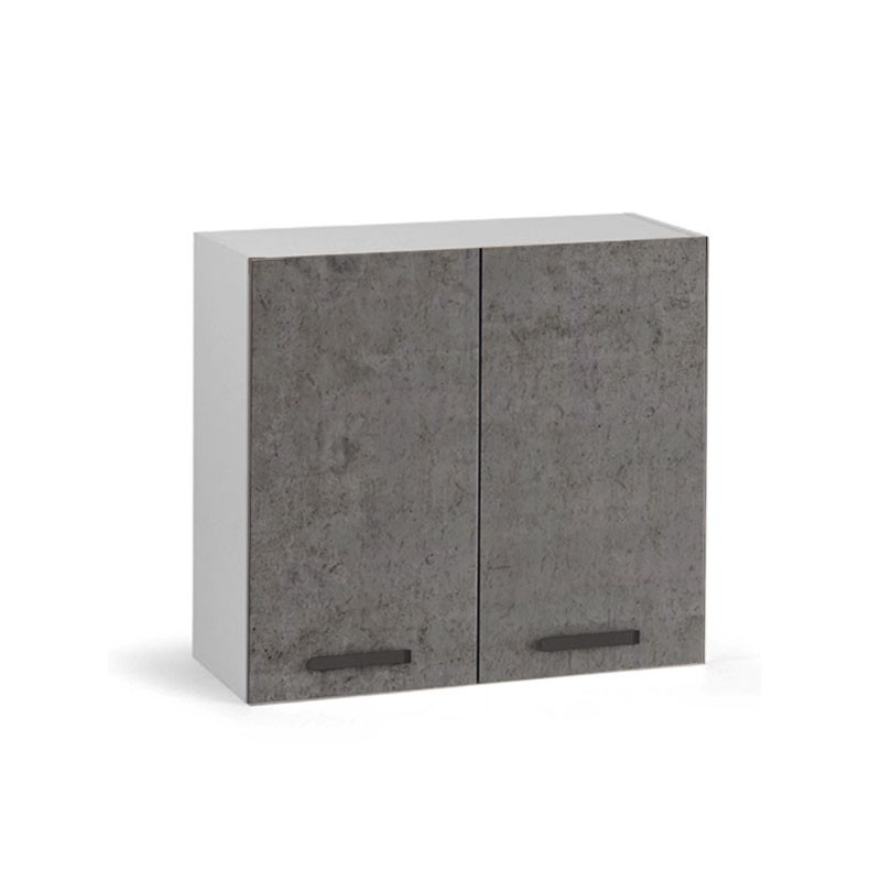 Pensile per cucina grigio cemento  2 ante Cm 80x32xH 72
