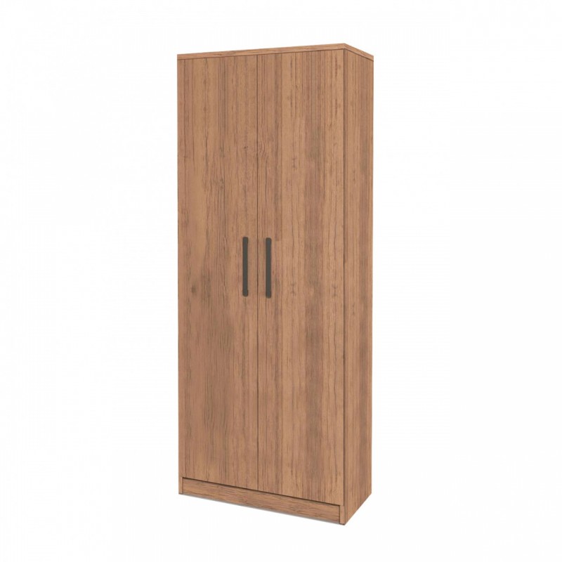 Armadio scarpiera multiuso noce country due ante 6 ripiani h.182x71x38 cm