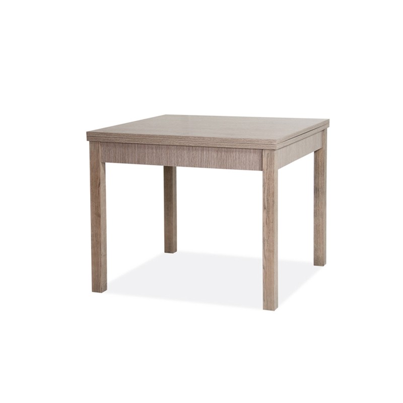 Tavolo da pranzo Olmo apribile a libro in legno nobilitato cm 90x90/180