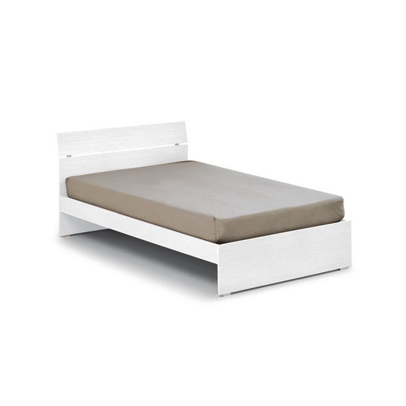 Letto matrimoniale per camera colore bianco frassinato cm 200x171xH 98