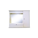 Mobile specchiera bagno bianco frassinato 1 anta c/ ribalta h.61x73x14 cm