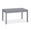 Tavolo pranzo allungabile grigio cemento in legno nobilitato cm 80x120/160