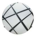 Plafoniera vetro bianco nero  Diametro cm 30