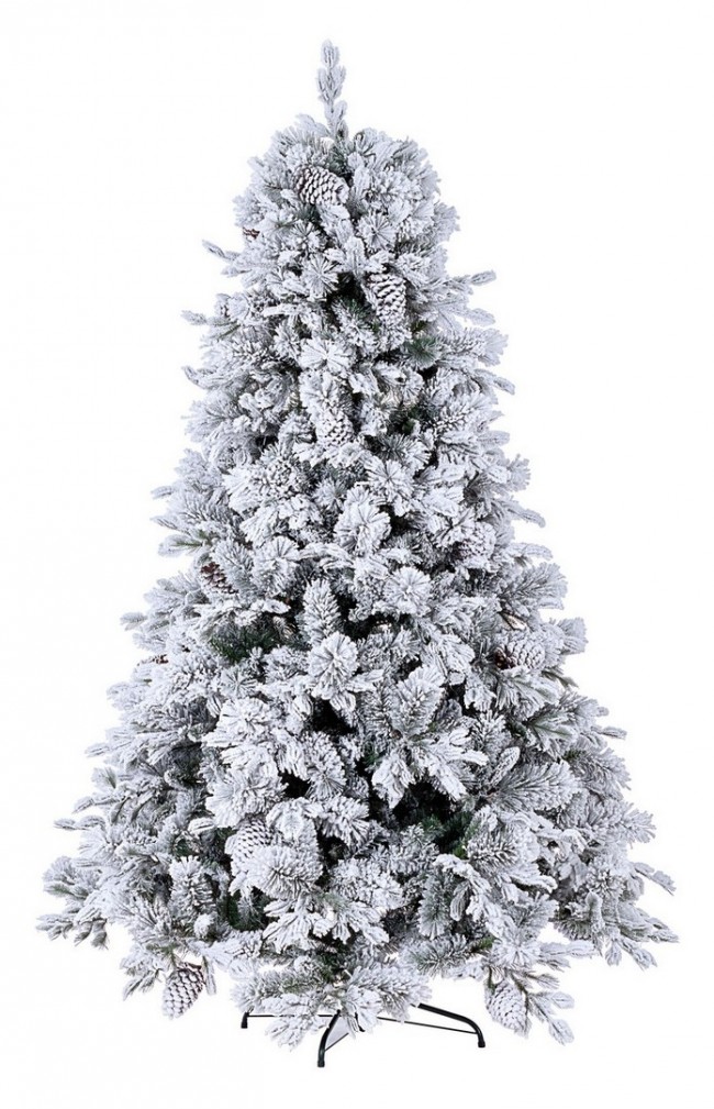 Albero Innevato con 1383 Rami Decorati - H180