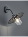 Applique Antracite con Diffusore in Vetro - Lampada da Parete Vintage per Esterni