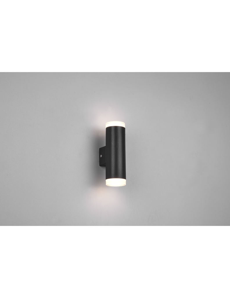 Applique Bagno Doppio Led Ray Nero IP44