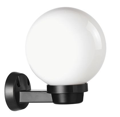 Applique Sfera Opale D.20 E27 Nero