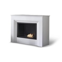 Biocamino design da terra bioetanolo bianco 96x35x96 cm