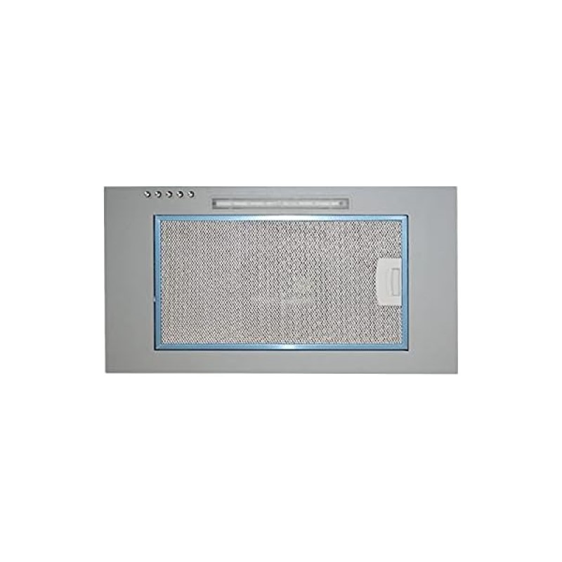 Cappa aspirante sottopensile in acciaio inox a parete con luce a led 52x28,3 cm