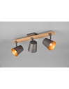 Faretto Orientabile Legno e Metallo Nichel Bell Trio Lighting
