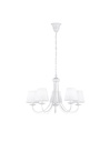 Lampadario Bianco 5 Paralumi per Soggiorno