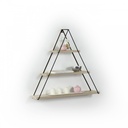 Libreria a forma di piramide in rovere nero 74 x 13 x 61 cm