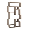 Libreria orizzontale bifacciale tortora Karmato 80,6x29,6xh.191 cm
