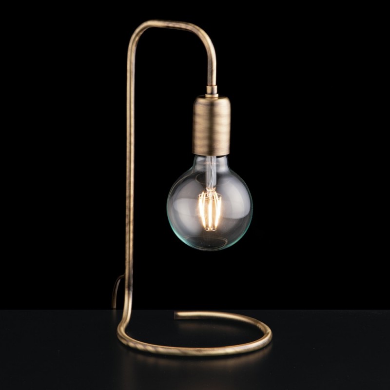 Lumetto urban industrial in ferro spazzolato 27x34 cm