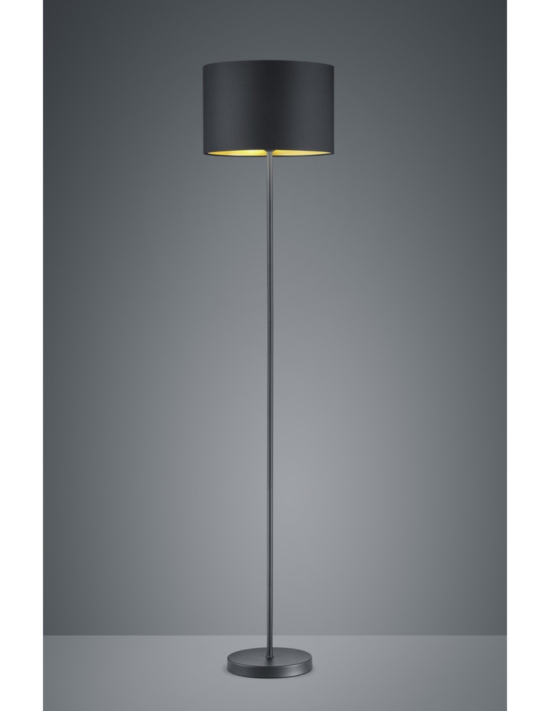 Piantana Metallo Nero-Oro H160 cm Ø35 cm