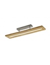 Plafoniera rettangolare in legno naturale con LED integrato