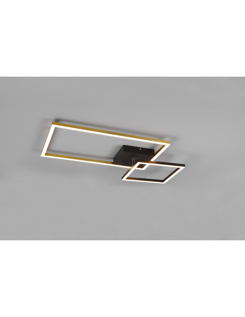 Plafoniera Orientabile Ottone Satinato LED Dimmer 25W 3000 Lumen 3000K