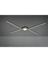Plafoniera Antracite con Bacchette a Forma di X e LED