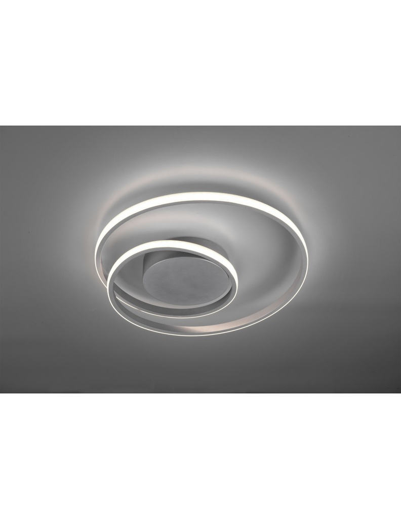 Plafoniera Alluminio Spirale Led 22w Dimmerabile Ø39 cm