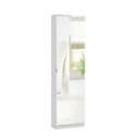 Scarpiera a specchio bianca 51x22xh.181 cm