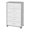 Settimino alto sei cassetti Cemento Bianco 70x41x h112 cm