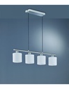 Sospensione 4 Luci Nichel L75 cm