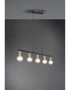 Sospensione con 5xE27 Vannes Ottone L82 cm