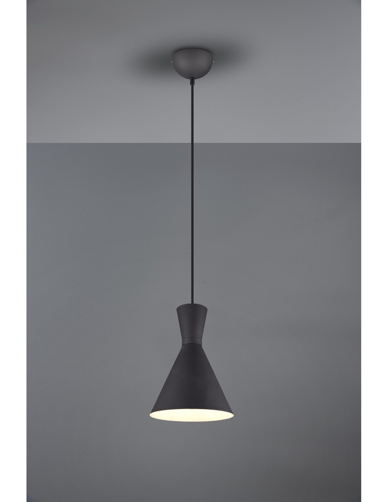 Sospensione doppio cono nero per isola Enzo Trio Lighting