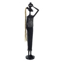 Statuetta Zulu Donna Industrial - 14x10x61 cm