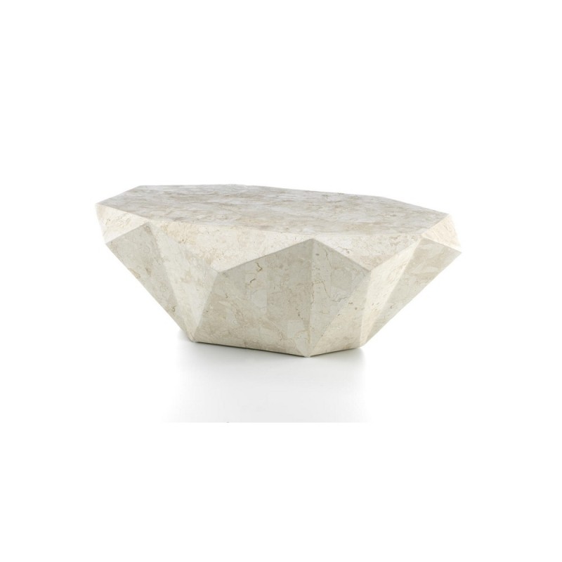 Tavolino Moderno Pietra Fossile Beige 120 x 70 x 40 cm