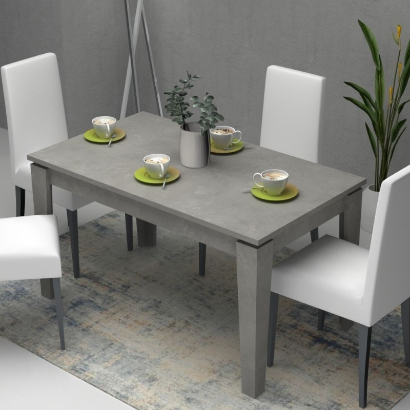 Tavolo Allungabile Cemento 120/160x80 cm