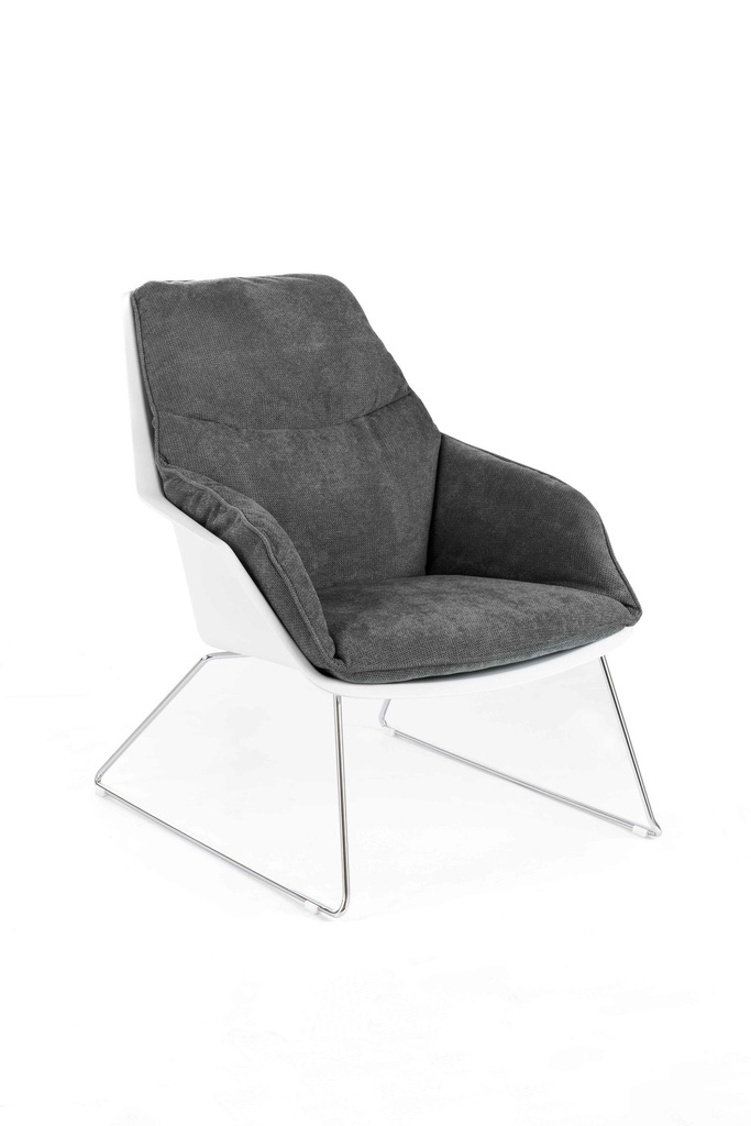  Poltrona in polipropilene grigio scuro 85 cm x 74 cm H. 86 cm - Samnite