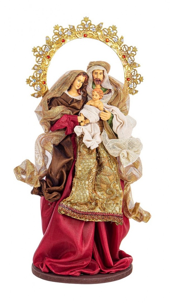 1x Sacra Famiglia Baroque Stand Rosso H38 - Samnite