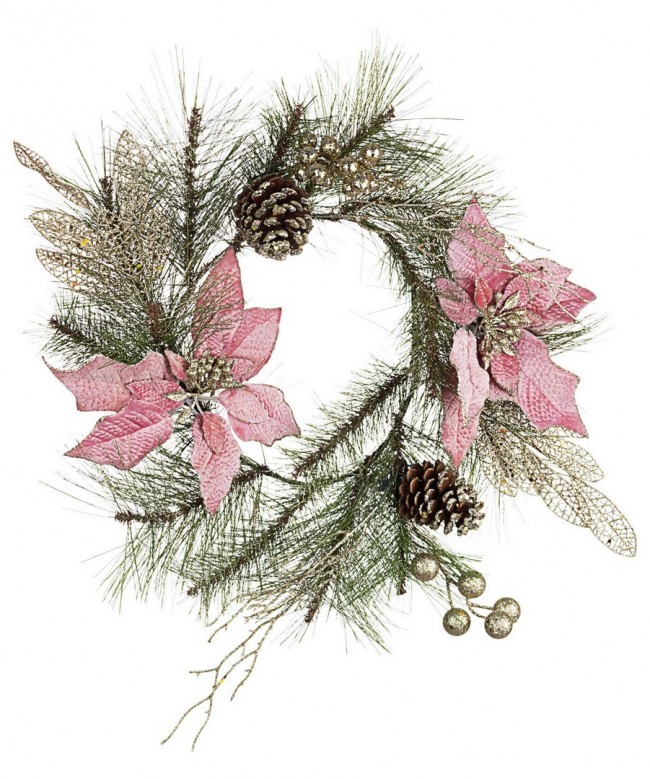 6x Corona Annabel Poinsettia Rosa D40 - Samnite