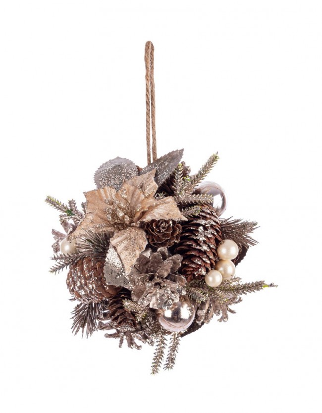 6x Decor Sferica Alara Poinsettia Cham D125 - Samnite