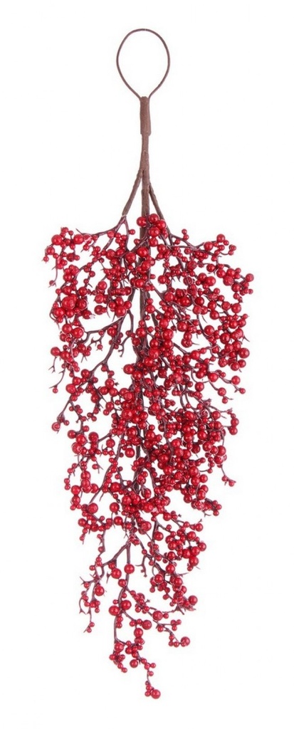 6x Decor. Delia Bacche Rosso Goccia - Samnite