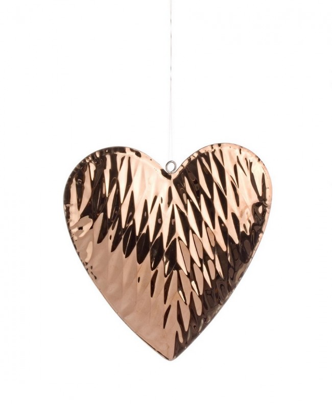 6x Pendaglio Placcato Cuore Rame M - Samnite