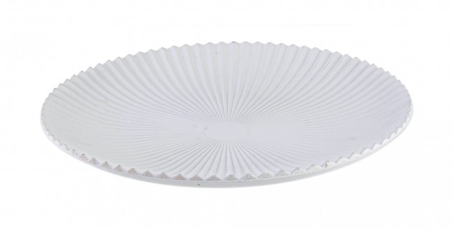 6x Piatto Decor Evan To Bianco D40 - Samnite