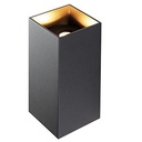 Applique 6W+6W Led 3000K  linea tower  nerooro - Samnite