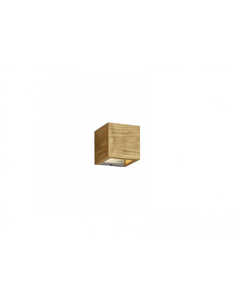 Applique Brad Cubo Legno Doppia Emissione Led Trio Lighting - Samnite
