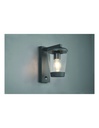 Applique Lanterna Cavado Alluminio Antracite IP44 Con Sensore Trio Lighting - Samnite