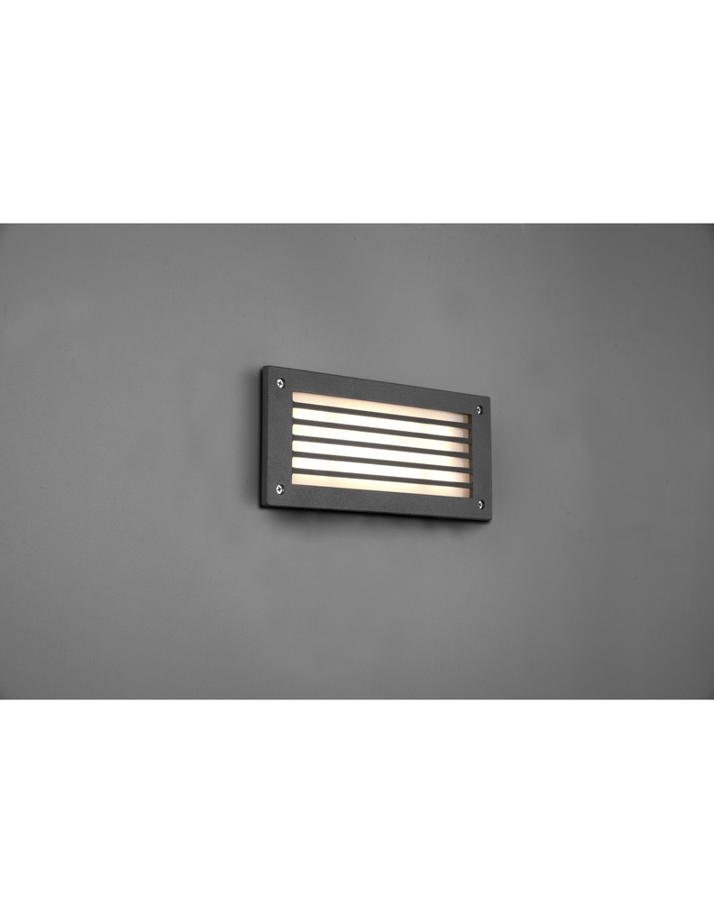 Applique Led Segnapasso Per Esterno Hardey Alluminio Antracite Trio Lighting - Samnite