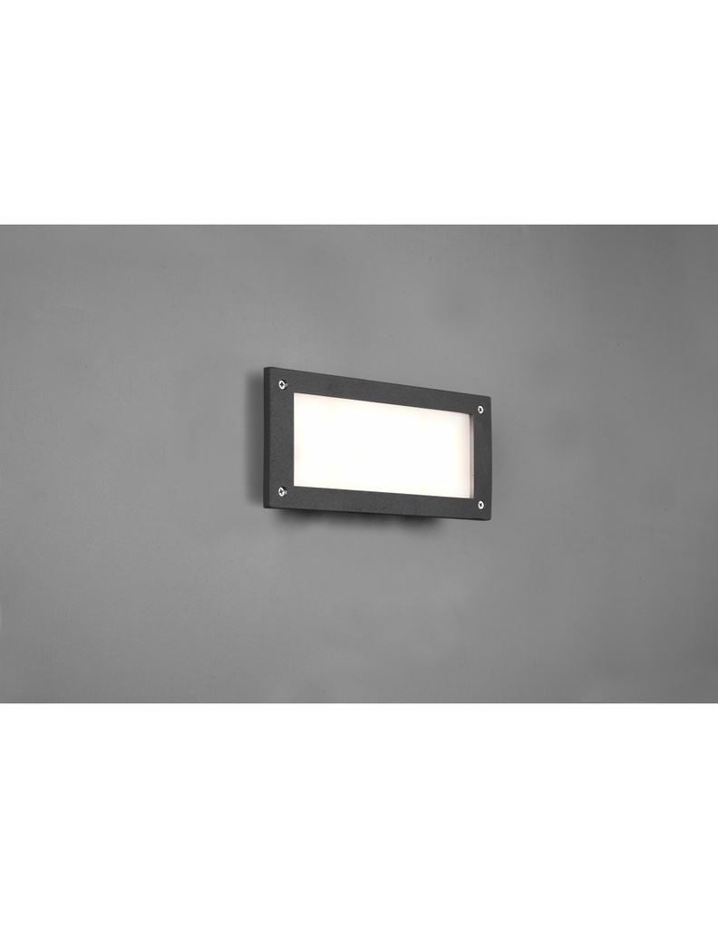 Applique Led Segnapasso Per Esterno Kelly Alluminio Antracite IP44 Trio Lighting - Samnite