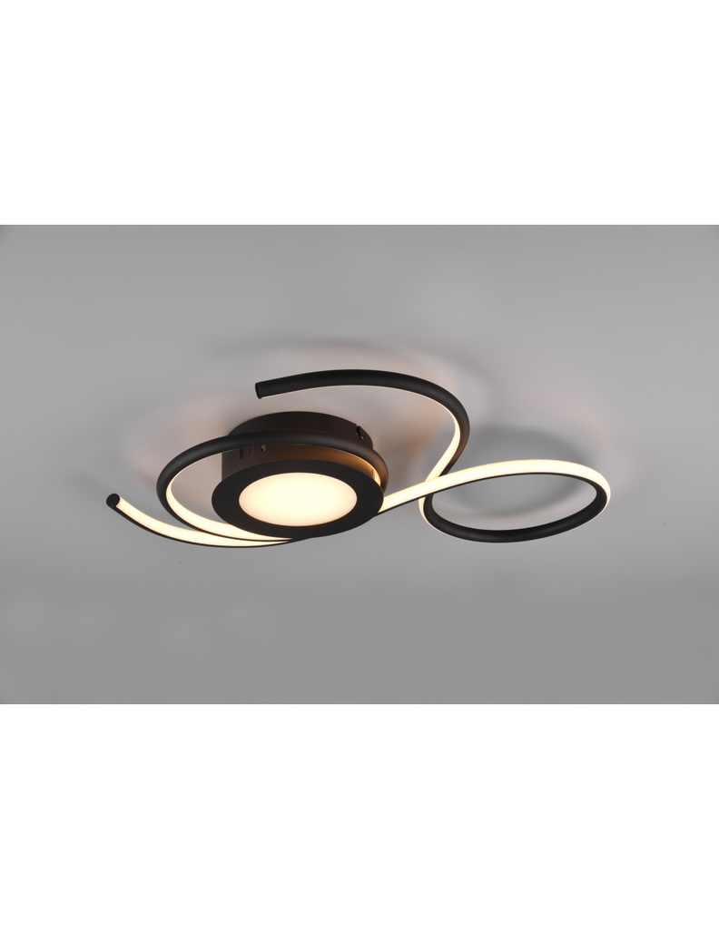 Applique Plafoniera Nera Design Moderno Led Dimmer Jive Trio Lighting - Samnite