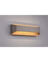 Applique Rettangolare Doppia Emissione Led Arino Legno Nichel Trio Lighting - Samnite